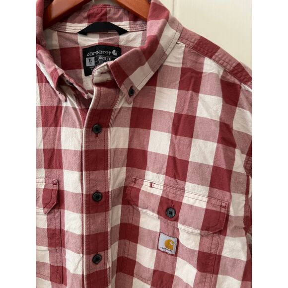 Carhartt Loose Fit Short Sleeve Check Print Shirt XL - Picture 4 of 6